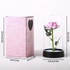 Eternal Rose in Glass Dome Handmade Artificial Flower for Gifts and Decoration