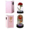 Eternal Rose in Glass Dome with LED Light – Romantic Gift for Valentine’s Day, Christmas, or Birthday