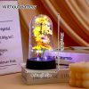 Eternal Rose in Glass Dome with LED Light – Romantic Gift for Valentine’s Day, Christmas, or Birthday