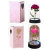 Eternal Rose in Glass Dome with LED Light – Romantic Gift for Valentine’s Day, Christmas, or Birthday