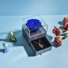 Eternal Rose Jewelry Box with Necklace Preserved Flower Gift for Women Birthday Anniversary
