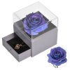 Eternal Rose Jewelry Box with Necklace Preserved Flower Gift for Women Birthday Anniversary