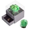 Eternal Rose Jewelry Box with Necklace Preserved Flower Gift for Women Birthday Anniversary