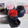 Eternal Rose Jewelry Box with Necklace Preserved Flower Gift for Women Birthday Anniversary