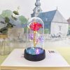 Eternal Rose Lamp LED Artificial Silk Flower Creative Gift for Valentine’s Day and Mother’s Day