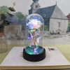Eternal Rose Lamp LED Artificial Silk Flower Creative Gift for Valentine’s Day and Mother’s Day