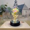 Eternal Rose Lamp LED Artificial Silk Flower Creative Gift for Valentine’s Day and Mother’s Day