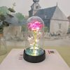 Eternal Rose Lamp LED Artificial Silk Flower Creative Gift for Valentine’s Day and Mother’s Day