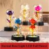 Eternal Rose Lamp LED Artificial Silk Flower Creative Gift for Valentine’s Day and Mother’s Day
