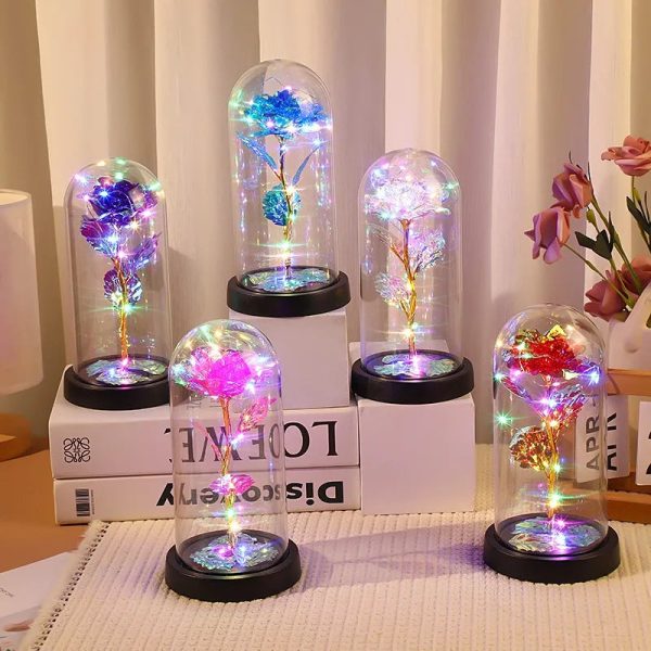 Eternal Rose LED Glass Flower Display