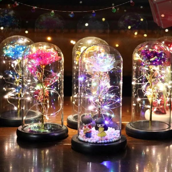 Eternal Rose LED Glass Flower Display