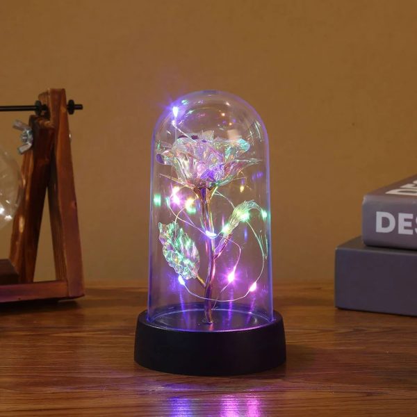 Eternal Rose LED Light Glass Dome