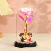 Eternal Rose LED Light in Glass Dome for Romantic Gifts