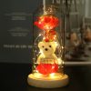 Eternal Rose LED Light in Glass Dome for Romantic Gifts