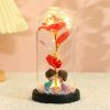 Eternal Rose LED Light in Glass Dome for Romantic Gifts