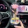 Eternal Rose LED Light with Acrylic Cover Romantic Desktop Flower Decoration