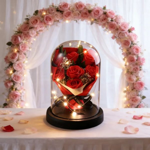 Eternal Rose Starry Glass Dome Decor