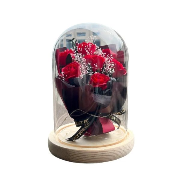 Eternal Rose Starry Glass Dome Decor