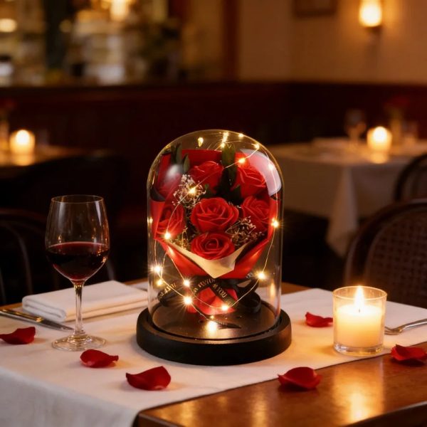 Eternal Rose Starry Glass Dome Decor
