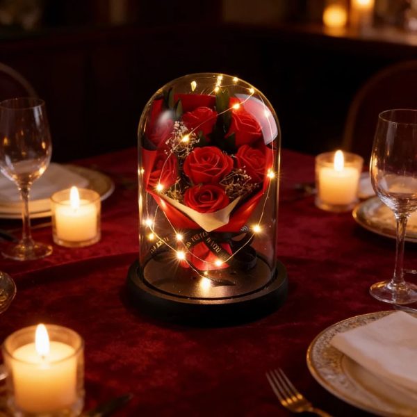 Eternal Rose Starry Glass Dome Decor
