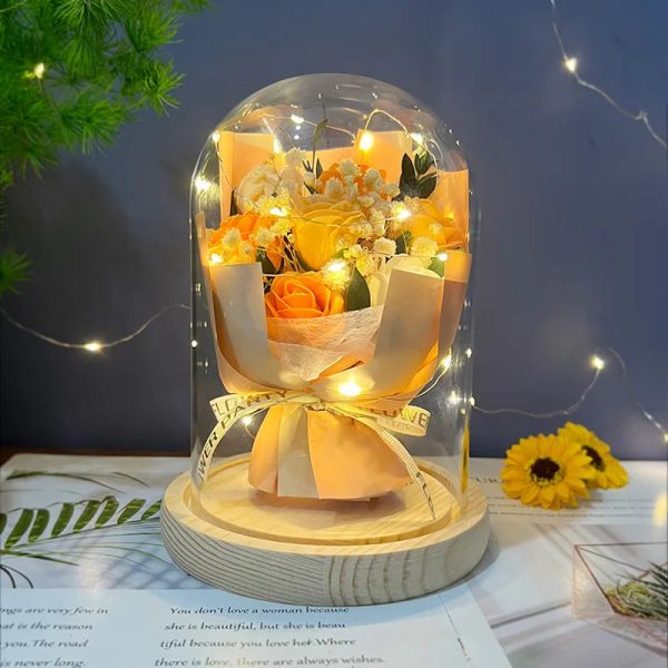Eternal Rose Starry Glass Dome Decor