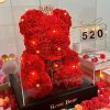 Eternal Rose Teddy Bear Artificial Floral Gift