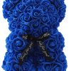 Eternal Rose Teddy Bear Artificial Floral Gift 25cm