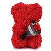 Eternal Rose Teddy Bear Artificial Floral Gift 25cm