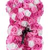 Eternal Rose Teddy Bear Artificial Floral Gift 25cm