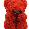 Eternal Rose Teddy Bear Artificial Floral Gift 25cm