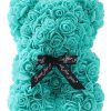 Eternal Rose Teddy Bear Artificial Floral Gift 25cm