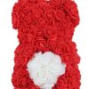 Eternal Rose Teddy Bear Artificial Floral Gift 25cm