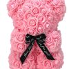 Eternal Rose Teddy Bear Artificial Floral Gift 25cm