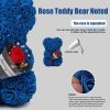 Eternal Rose Teddy Bear Artificial Floral Gift 25cm