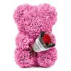 Eternal Rose Teddy Bear Artificial Floral Gift 25cm