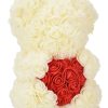 Eternal Rose Teddy Bear Artificial Floral Gift 25cm