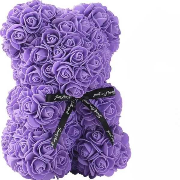 Eternal Rose Teddy Bear Artificial Floral Gift