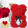 Eternal Rose Teddy Bear Artificial Floral Gift