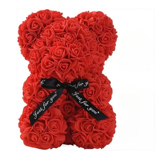 Eternal Rose Teddy Bear Artificial Floral Gift