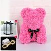 Eternal Rose Teddy Bear with Gift Box and Warm Lights