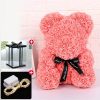 Eternal Rose Teddy Bear with Gift Box and Warm Lights