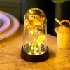 Eternal Rose with Galaxy LED Light in Glass Dome for Home Decor and Gifts
