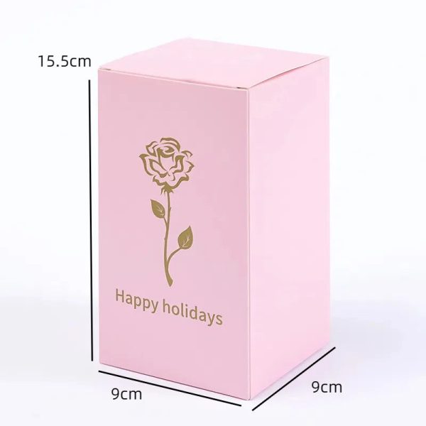 Eternal Rose with Galaxy LED Light in Glass Dome for Home Decor and Gifts