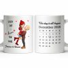 Every Day I Love You More, Couple And Calendar Design - Personalized Custom Coffee Mug - CPL1141_MG