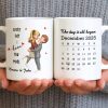 Every Day I Love You More, Couple And Calendar Design - Personalized Custom Coffee Mug - CPL1141_MG