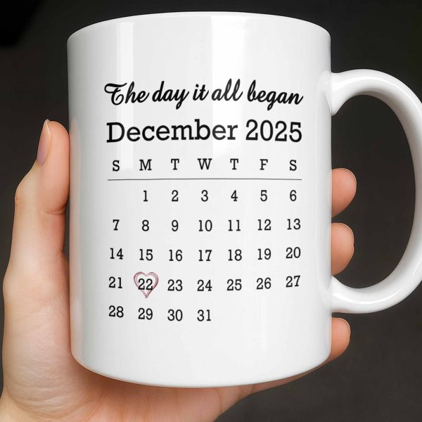 Every Day I Love You More, Couple And Calendar Design - Personalized Custom Coffee Mug - CPL1141_MG