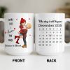 Every Day I Love You More, Couple And Calendar Design - Personalized Custom Coffee Mug - CPL1141_MG