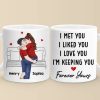 Every Heartbeat Whispers Your Name - Couple Personalized Custom Mug - Gift For Husband Wife, Anniversary