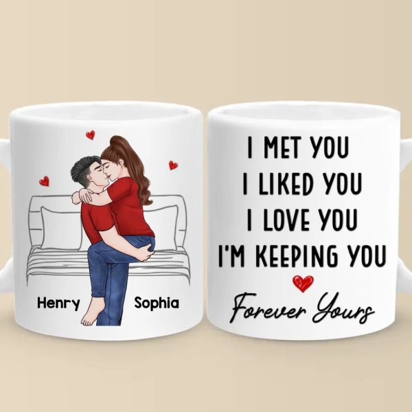 Every Heartbeat Whispers Your Name - Couple Personalized Custom Mug - Gift For Husband Wife, Anniversary