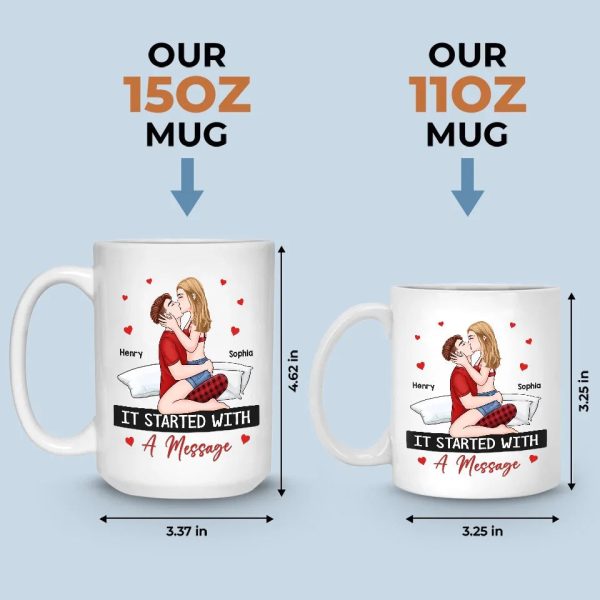 Every Kiss Is A Promise Of Forever - Couple Personalized Custom Mug - Christmas Gift For Husband Wife, Anniversary